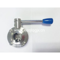 High Performance Sanitary Stainless Steel Weld Manual Butterfly Valve